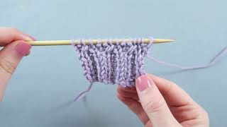 How To Knit Crossed Rib Stitch [upl. by Grissel]