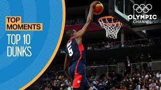 Top 10 Olympic Dunks  Top Moments [upl. by Akerue569]