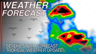 Powerful Severe Thunderstorms Forecast to Lash Queensland and Brisbane Tomorrow Night [upl. by Cello]