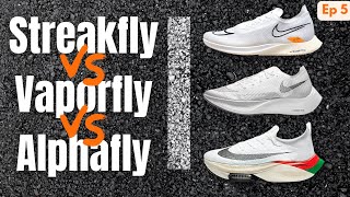 Nike Streakfly Vaporfly Alphafly comparison over 30k LONG marathon training session [upl. by Arlen]