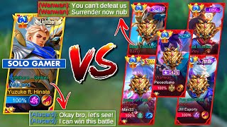 Yuzuke Solo Gamer Vs 5 Immortal High Star  Global 1 Baxia Global 1 Wanwan Global 1 Angela WTF 😭💀 [upl. by Davis]