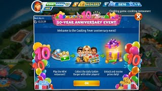 Cooking Fever  10 YEAR ANNIVERSARY EVENT  DAY  1 [upl. by Hirsh]