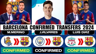 BARCELONA LATEST CONFIRMED AND RUMOUR TRANSFERS  SUMMER 2024 [upl. by Sweatt]