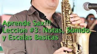 Tutorial de Saxofon Para Principiantes 3 Primeras Notas y Formar Escalas [upl. by Carlynn]