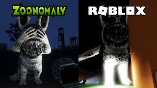 Zoonomaly vs Roblox  Graphics And Gameplay Comparison [upl. by Esinart]