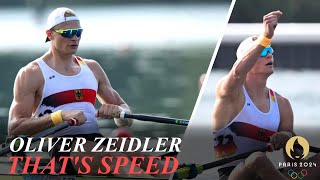 Oliver Zeidler Wins Mens Single Sculls Gold Yauheni Zalaty Silver Simon van Dorp Bronze [upl. by Narton]