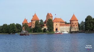 Litauen Burg Trakai Wasserburg Trakų salos pilis Trakai Island Castle Château de Trakai Lietuvos [upl. by Nesyrb19]