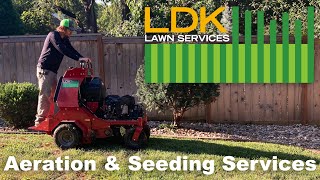 Core Aeration amp Seeding with LDK Lawn Services [upl. by Jacquette]