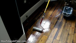 How To Lacquer Oil or Varnish A Wood Floor Roller [upl. by Aydan]