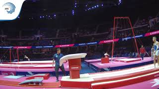 Martin GUDMUNDSSON ISL  2018 Artistic Gymnastics Europeans junior qualification vault [upl. by Nehtanoj]