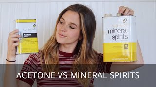 Mineral Spirits vs Acetone  How and When to Use  This or That DIY [upl. by Eenor907]