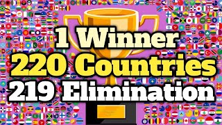 220 Countries amp 219 Elimination Marble Race Tournament in Algodoo  World Marble Race [upl. by Olag]