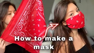 how to make a bandana mask no sew [upl. by Hax]