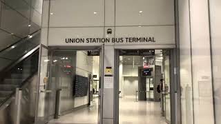 Union Station Go Bus Terminal Toronto Ontario Canada Tour [upl. by Boylston]