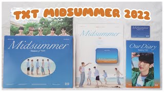 ✨ unboxing season of txt midsummer package 2022  photocard set  photobook flip through  투모로우바이투게더 [upl. by Durwin]