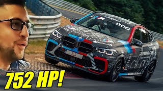 SIDEWAYS ALERT 752 hp BMW X6 M Competition  Nürburgring [upl. by Aerised43]