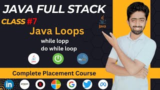 while and dowhile loop in java  Java Full Stack Development Course in Hindi  lecture 7 [upl. by Anilam]