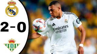 Real Madrid vs Real Betis 20 All Goals amp highlights 2024 HD [upl. by Edelson383]