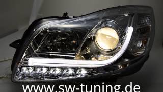 SWDRLTube Scheinwerfer chrom für Insignia LED TFL SWTuning [upl. by Yakcm]