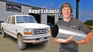 I Put The Loudest Exhaust I Could Buy In My 73L Powerstroke [upl. by Renmus569]