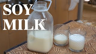 SOY MILK  Make your own at home No quotbeanyquotflavor Froths beautifully [upl. by Eward]