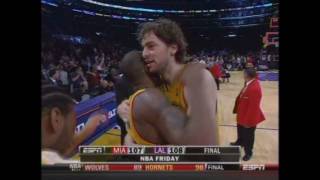 Kobe Bryant gamewinning shot vs the Miami Heat 1242009 HD [upl. by Suraved]