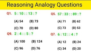 ReasoningAnalogy ResoningQuestionsReasoningPracticeSetAnalogyPreviousyearquestion ssc [upl. by Asserac849]