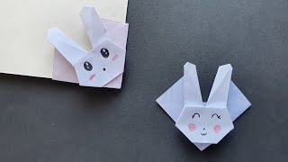 Tuto n°96 marque page lapin origami facile [upl. by Darahs373]