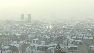 Paris sous la neige depuis Montmartre  AFP Images [upl. by Brice]