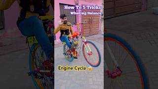 wheeling Engine Cycle 5 tips Tricks😱 shorts wahabjerry youtubeshorts [upl. by Yelrak]