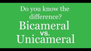 Difference between Unicameral and Bicameral legislature [upl. by Attelocin688]