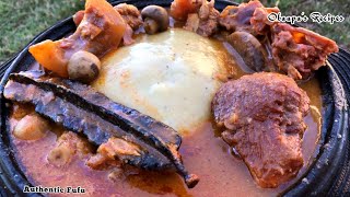 How To Make Authentic Fufu Without Using Powder Or Microwave Fresh Ghana Cassava amp Plantains Fufu [upl. by Niowtna]