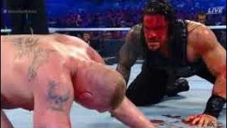 Bloodiest Match Roman reigns vs Brock lesnar Wrestlemania 34 [upl. by Maxie953]