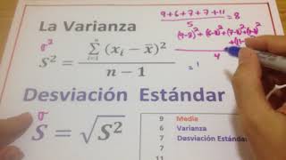 Varianza y Desviación Estándar  Matemática Básica [upl. by Nerok]