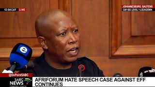 EFF vs Afriforum  Malema tells the court at his hate speech trial he will become president of SA [upl. by Bruckner]