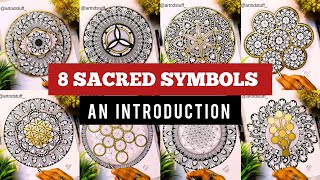 DRAWING 8 SACRED GEOMETRY SYMBOLS  Sacred Symbols and their meanings  Step by Step Sacred Geometry [upl. by Russo]