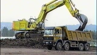 DEMAG H65 amp Mercedes SK Dump Trucks  Kipper amp Cat 14G A8 Leonberg 1995 [upl. by Wendel989]