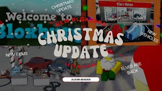 BLOXBURG CHRISTMASWINTER UPDATE New Vehicles New Items Advent Calendar amp Festive Mini Buildings [upl. by Fradin]