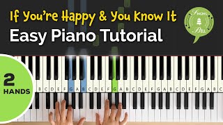 If Youre Happy and You Know it on the Piano 2 Hands  Easy Piano Tutorial for Beginners [upl. by Eibrab317]