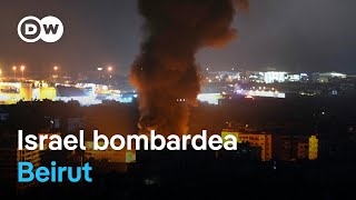 Beirut sufre intensos bombardeos del ejército israelí [upl. by Sunil]