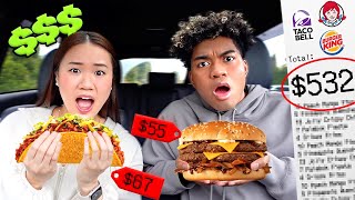 Eating The Most Expensive Items From Fast Food Restaurants [upl. by Okire]