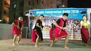 Tagin Dance performed by Delhi students in Mopin Celebration [upl. by Gianina]