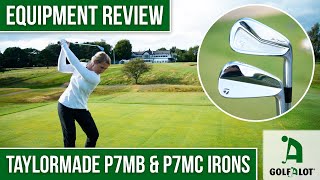 TAYLORMADE P7MB amp MC BLADES ONCOURSE HEAD TO HEAD  TaylorMade P7MC amp P7MB Golfalot Iron Review [upl. by Inafets936]