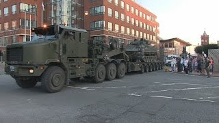 British Army Convoy  depart from Meet the Forces Day at Cardiff Bay [upl. by Eleonora]