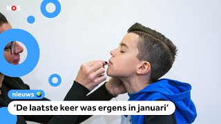 Steeds minder kinderen doen een coronazelftest [upl. by Holland]