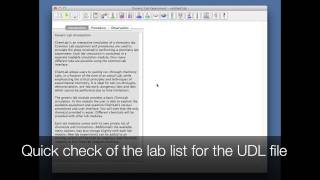 How to import UDL files into Model ChemLab for Mac OS X [upl. by Lekcim639]