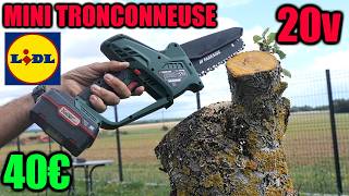 LIDL minitronconneuse 20V PARKSIDE PGHSA 20Li B1 X20VTEAM Cordless Pruning Saw mini chainsaw [upl. by Lorusso]