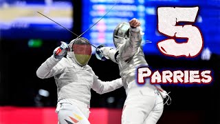 Fencing Basics The 5 Parries of Sabre [upl. by Surad45]