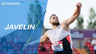 Johannes Vetter throws 8525 to win mens javelin in Gateshead  Wanda Diamond League 2021 [upl. by Reiner748]