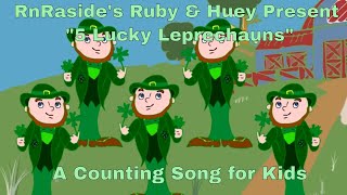 5 Lucky Leprechauns counting 15  Saint Patricks Day for Kids Nursery Rhymes [upl. by Secundas]